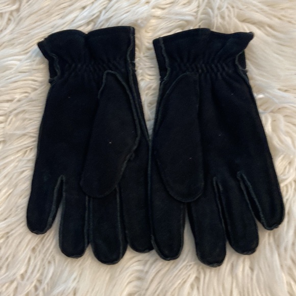 J.Crew Mans Leather Gloves size M excellent condition color black - Picture 3 of 8